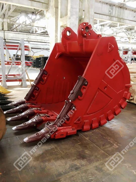 Ковш скальный сверхусиленный для экскаватора Liebherr R-9100 объемом 7,0 куб.м